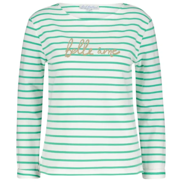 Red Button Jeans Terry Stripe Chestprint Fern